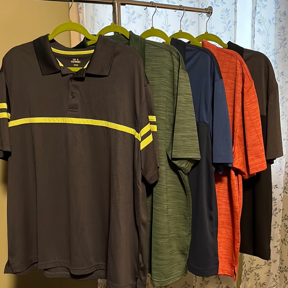“HAGGAR” 5 GOLF SHIRTS mint condition